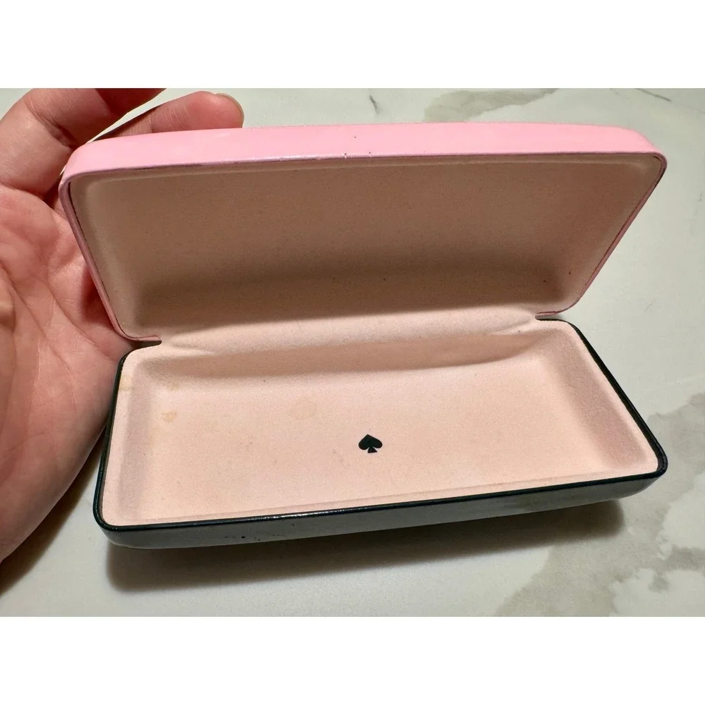 Kate Spade Authentic Hard Clamshell Eyeglasses Case Pink W Cloth Sunglasses